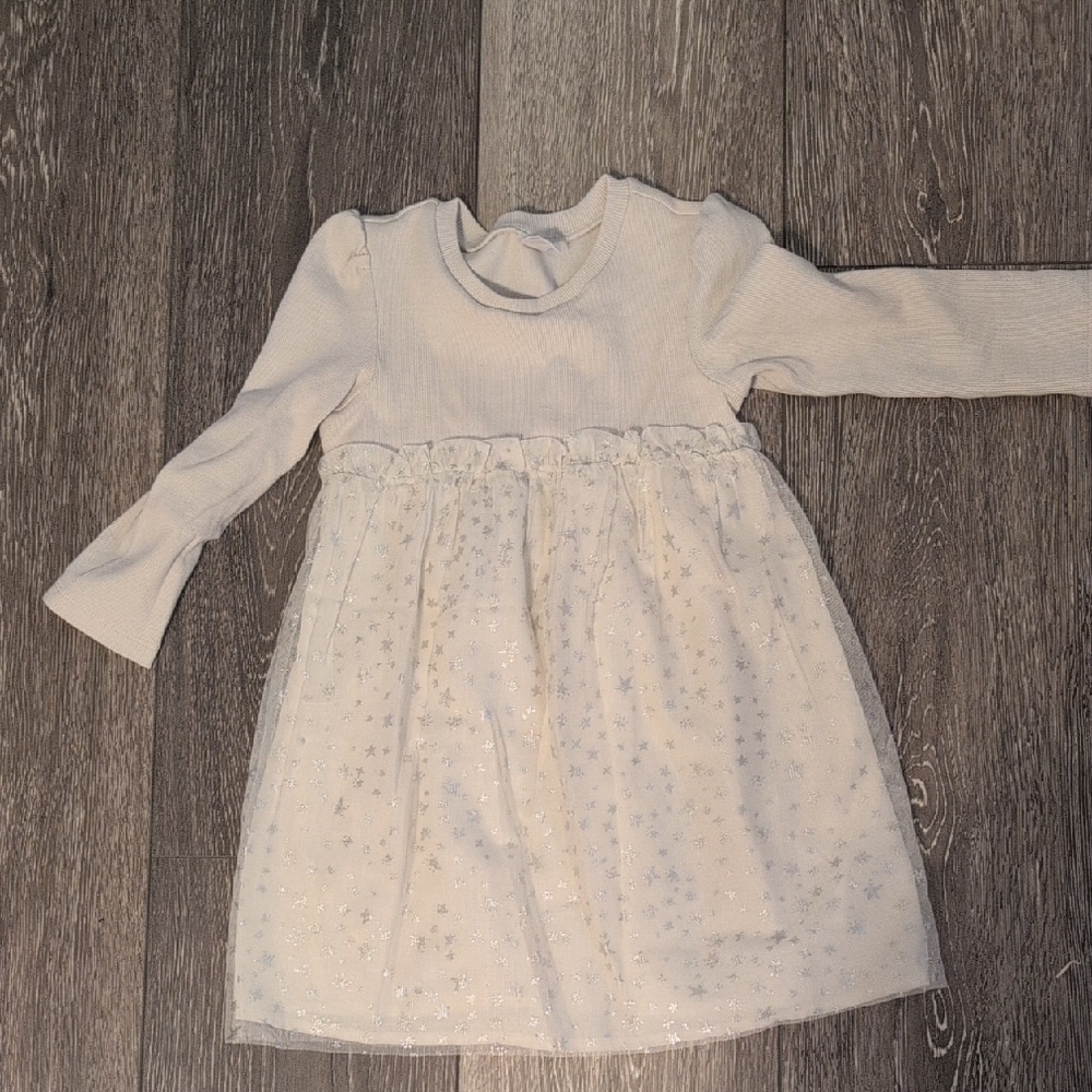 GAP Cream and Silver Kids Dress